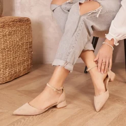 SHOES Alia dame stiletter D-1288 - Khaki Clearance