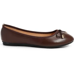 SHOES Alli dame ballerinasko VG256 - Marrone New