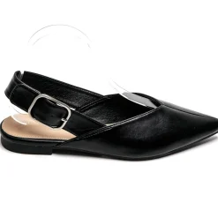 SHOES Amance dame slingback ballerinaer 9705 - Black Outlet