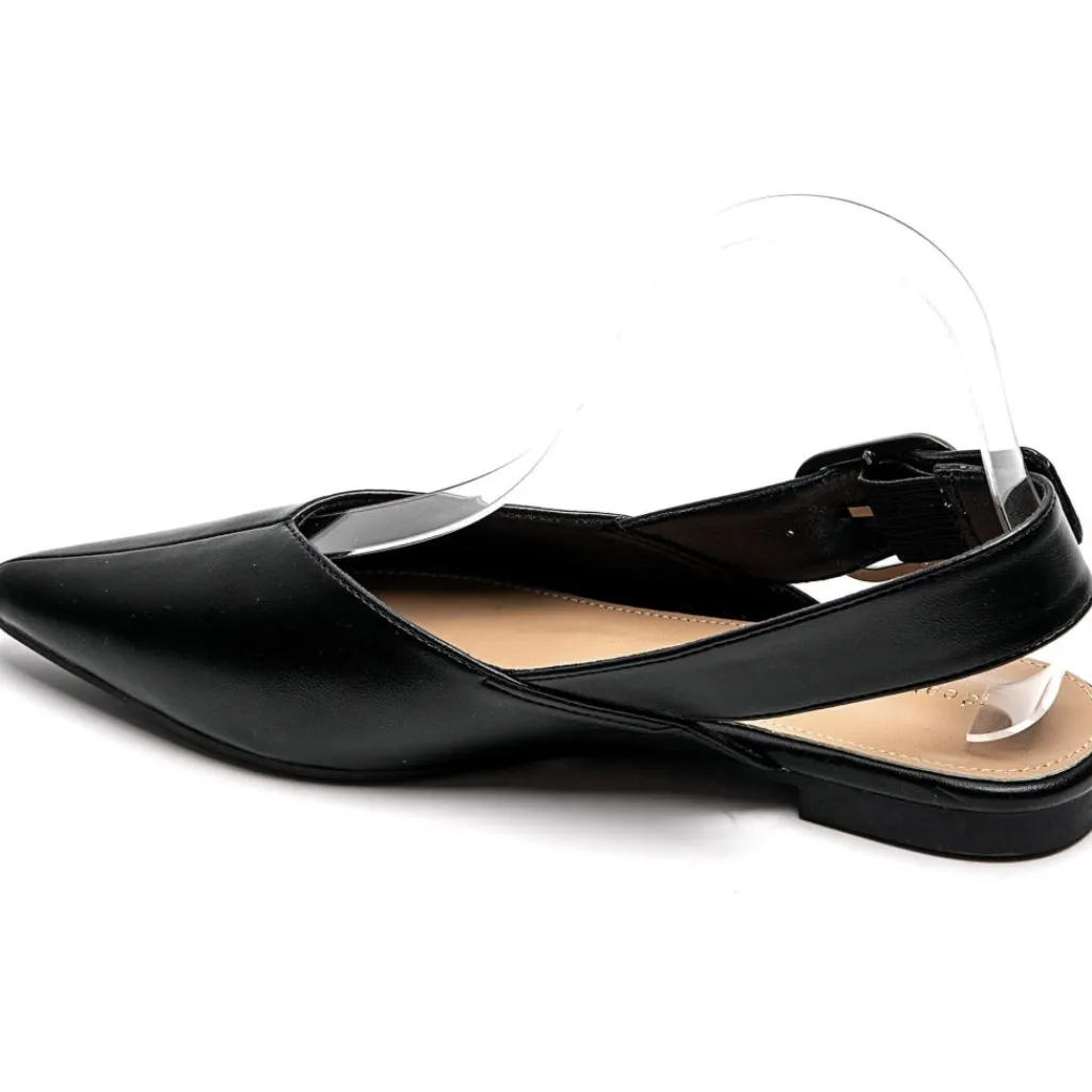 SHOES Amance dame slingback ballerinaer 9705 - Black Outlet