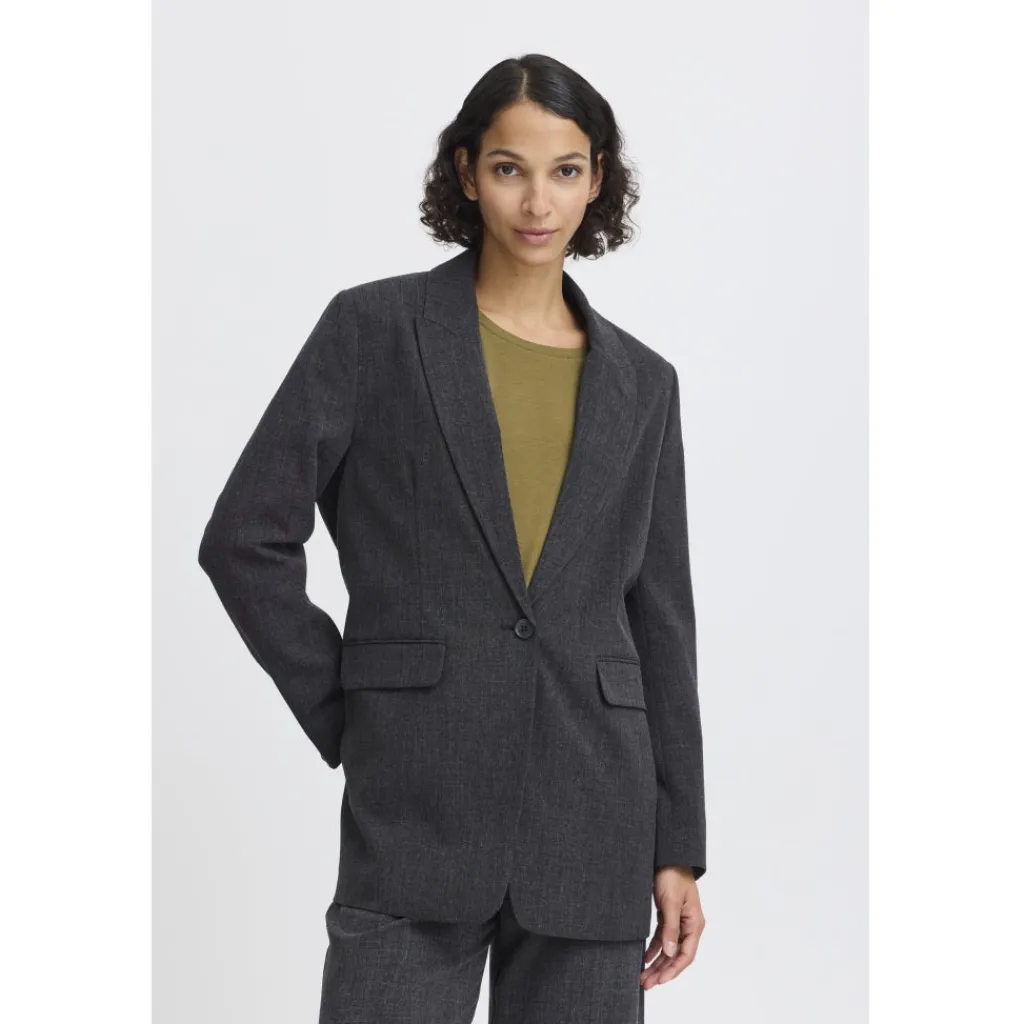 b.young dame blazer BYDANTA - Black Melange Best