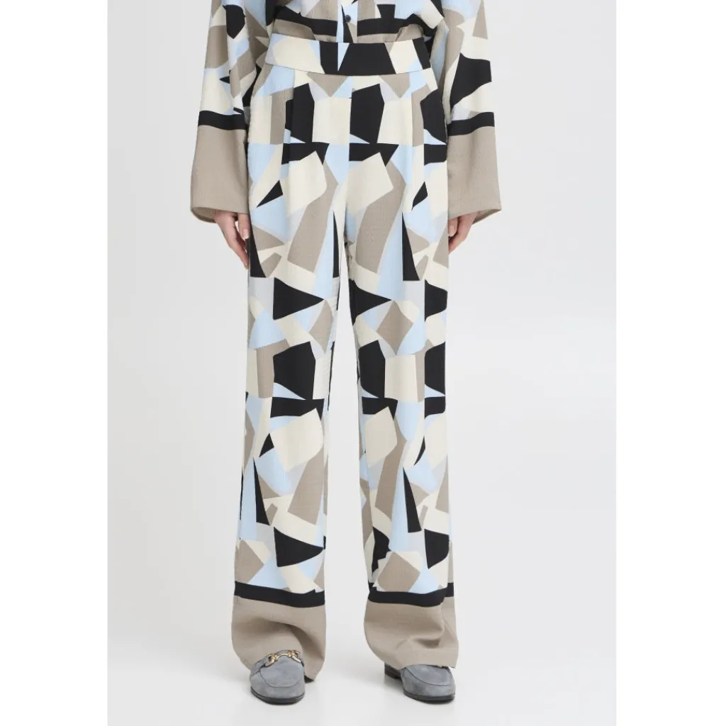 b.young dame bukser BYFAVIA - Humus Blocks Discount