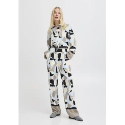 b.young dame bukser BYFAVIA - Humus Blocks Discount