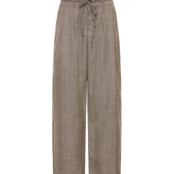 b.young dame bukser BYXDIYAR - BROWN/BLACK TARTAN Discount