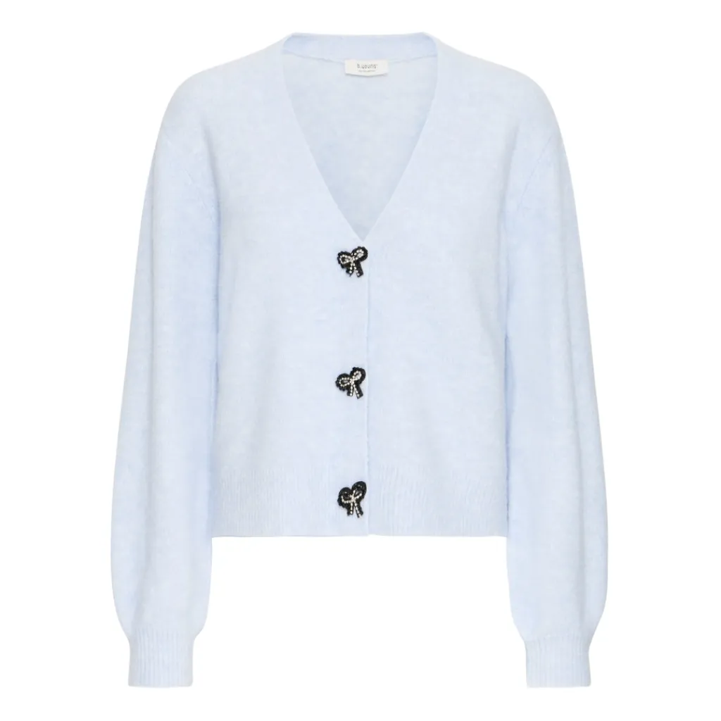 b.young dame cardigan BXOMEA - Cashmere Blue MELANGE Sale