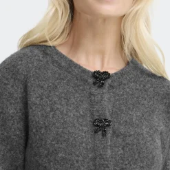 b.young dame cardigan BYOMEA - Dark grey melange Hot