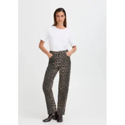 b.young DAME JEANS BYKENNA - Denim Leopard Mix Discount