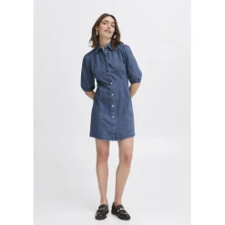b.young dame kjole BYKAPUCA - Mid Blue Denim