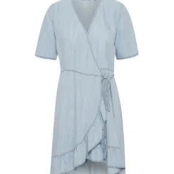 b.young dame kjole BYLANA - Light Blue Denim Outlet