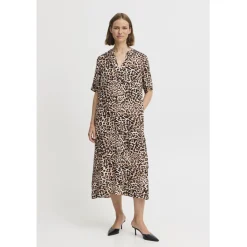 b.young dame kjole BYMMJOELLA - Birch LEOPARD Online
