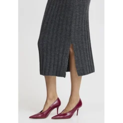 b.young dame nederdel BYMARIANNE - Dark grey melange Sale