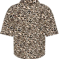 b.young dame skjorte BYFALAKKA - Rainy Day Leopard Mix Hot