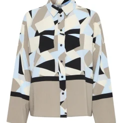 b.young dame skjorte BYFAVIA - Humus Blocks Hot