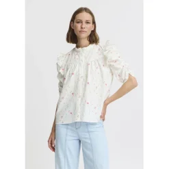 b.young dame skjorte BYFUNNI - Off White Mix Outlet