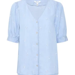 b.young dame skjorte BYKOSMO - Light Blue Denim Hot