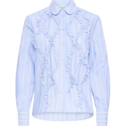 b.young dame skjorte BYXJISOO - Light Blue Stripe New