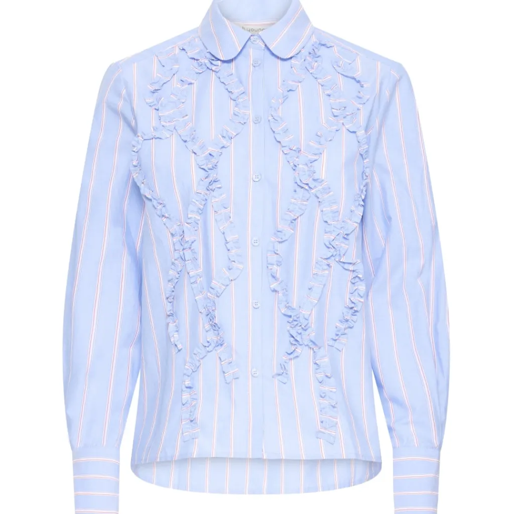 b.young dame skjorte BYXJISOO - Light Blue Stripe New