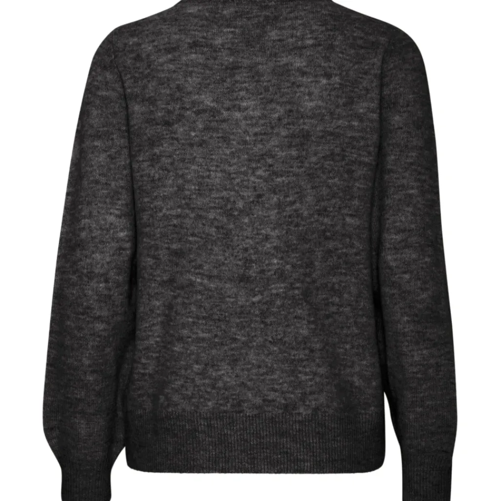 b.young dame strik BXOKAMA - Dark grey melange Best