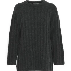 b.young dame strik BYMARIANNE - Dark grey melange New