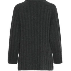 b.young dame strik BYMARIANNE - Dark grey melange New