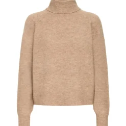 b.young DAME STRIKTRØJE BYMONNA - Walnut Melange Best