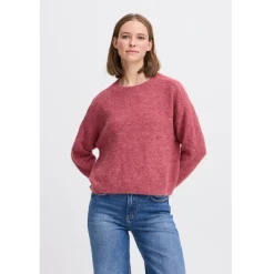 b.young DAME STRIKTRØJE BYMONNA - Roan Rouge Melange Clearance