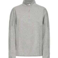 b.young DAME SWEATSHIRT BYPUSTI - Mid Grey Melange Sale