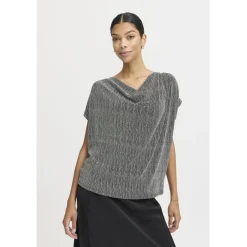 b.young dame top BYSHILOH - Silver Mix