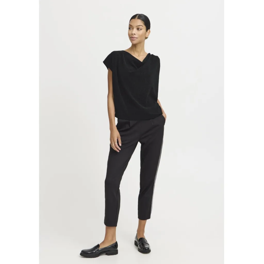 b.young dame top BYSHILOH - Black Mix Outlet