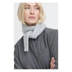 b.young dame tørklæde BYVALMA - Light Grey Melange Best