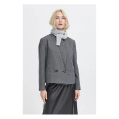 b.young dame tørklæde BYVALMA - Light Grey Melange Best