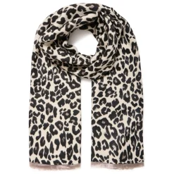 b.young dame tørklæde BYVILEOPARD - Black Mix Best