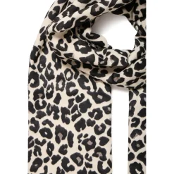 b.young dame tørklæde BYVILEOPARD - Black Mix Best