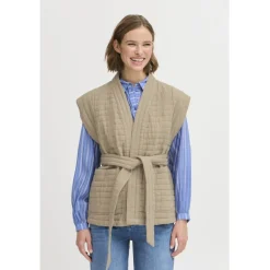 b.young dame vest BYESTINO - Roasted Cashew Sale