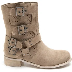 SHOES Celine Dame bikerstøvler 9635A - Khaki