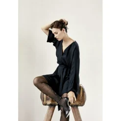 DECOY dame tights DD logo - Black Clearance