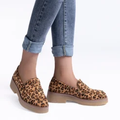 SHOES Eleonora dame loafers 68249 - Leopard Hot
