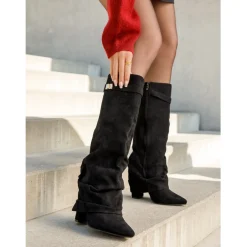 SHOES Faith dame støvler 7665A-1 - Black Outlet