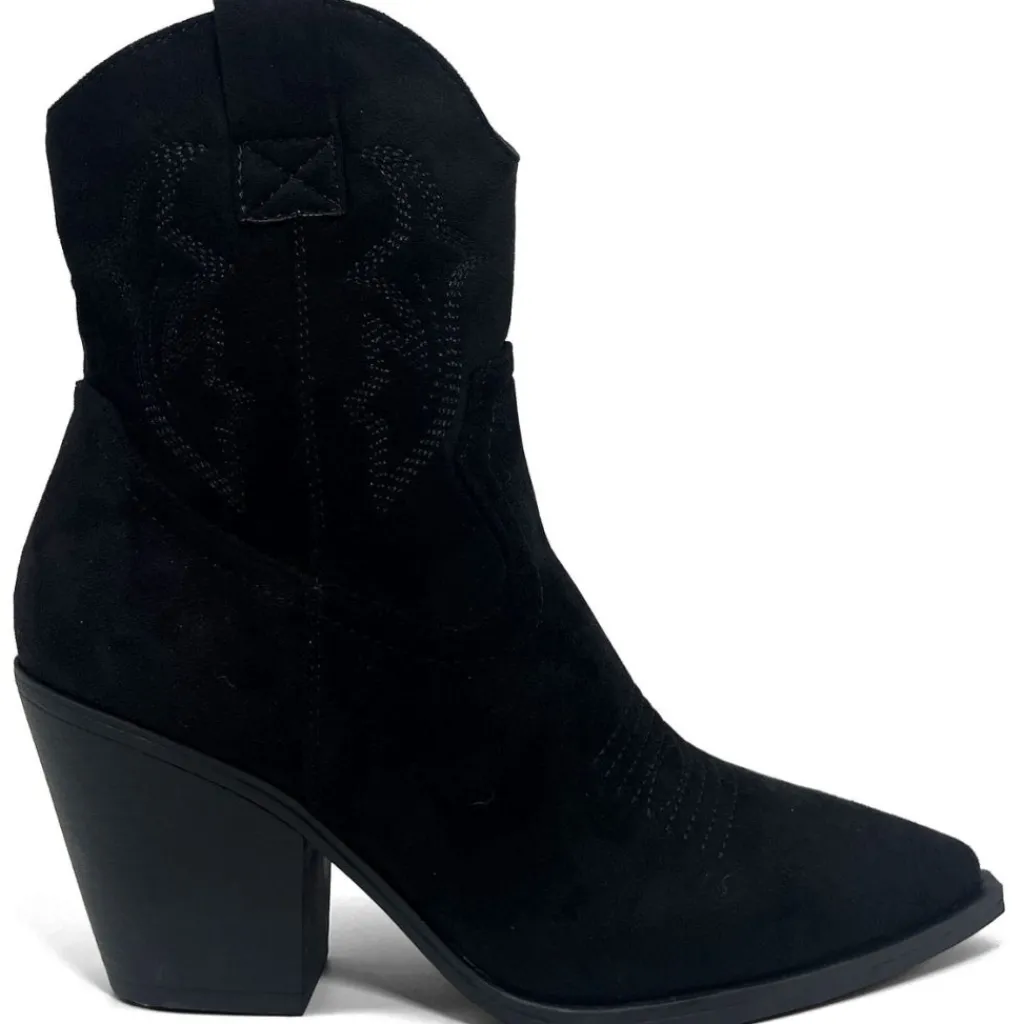 SHOES Fenja dame cowboystøvler BM122 - Black Discount