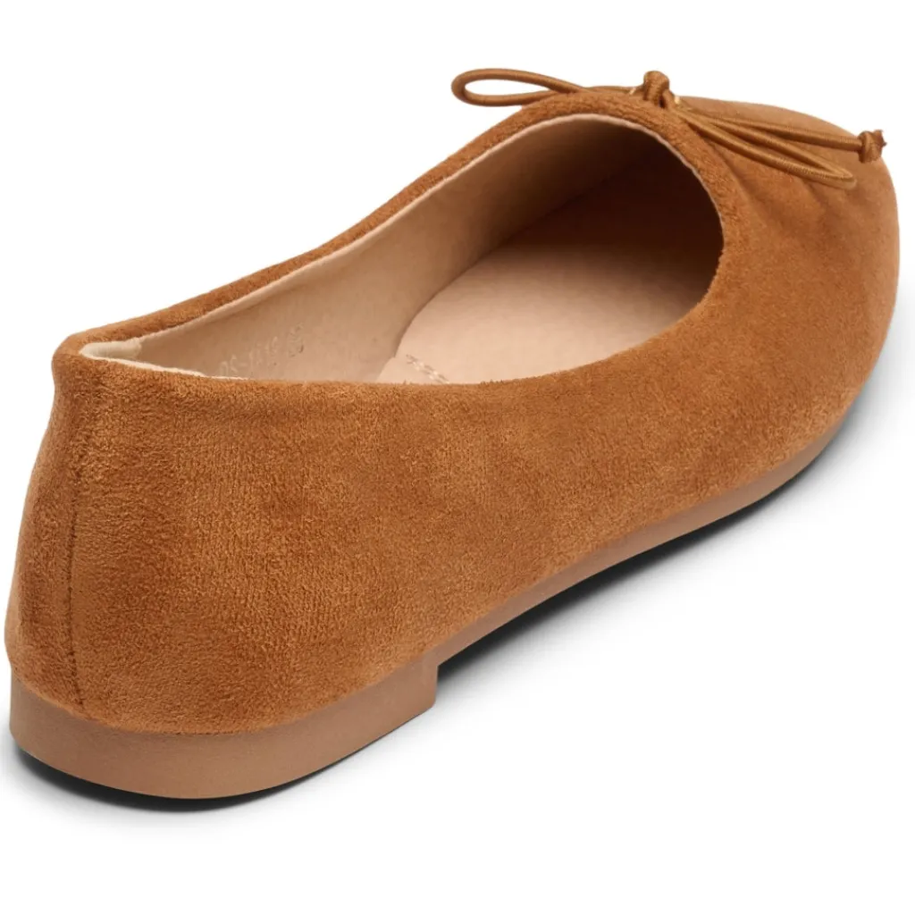 SHOES Florence dame ballerina sko DS-1A18 - Camel Outlet