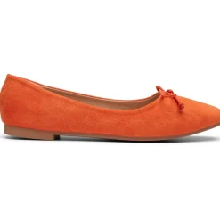 SHOES Florence dame ballerina sko DS-1A18 - Orange Best