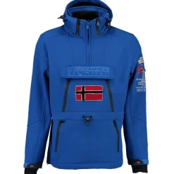 Geographical Norway Herre Anorak Softshell Jakke Tuilding - Blue Sale