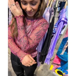 ICHI dame bluse IXISLA - Shocking Pink Outlet