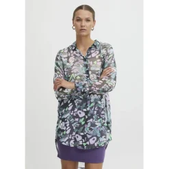 ICHI dame skjorte IHCHIFFY - Multi Flower Online