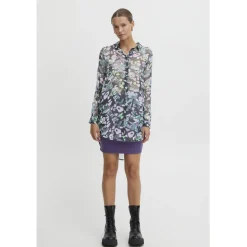ICHI dame skjorte IHCHIFFY - Multi Flower Online