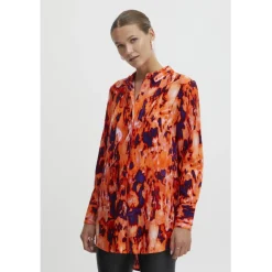 ICHI dame skjorte IHKALOVA - Koi Multi Print Hot