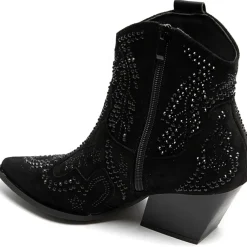 SHOES Jacqueline dame cowboystøvler 9676A - Black New