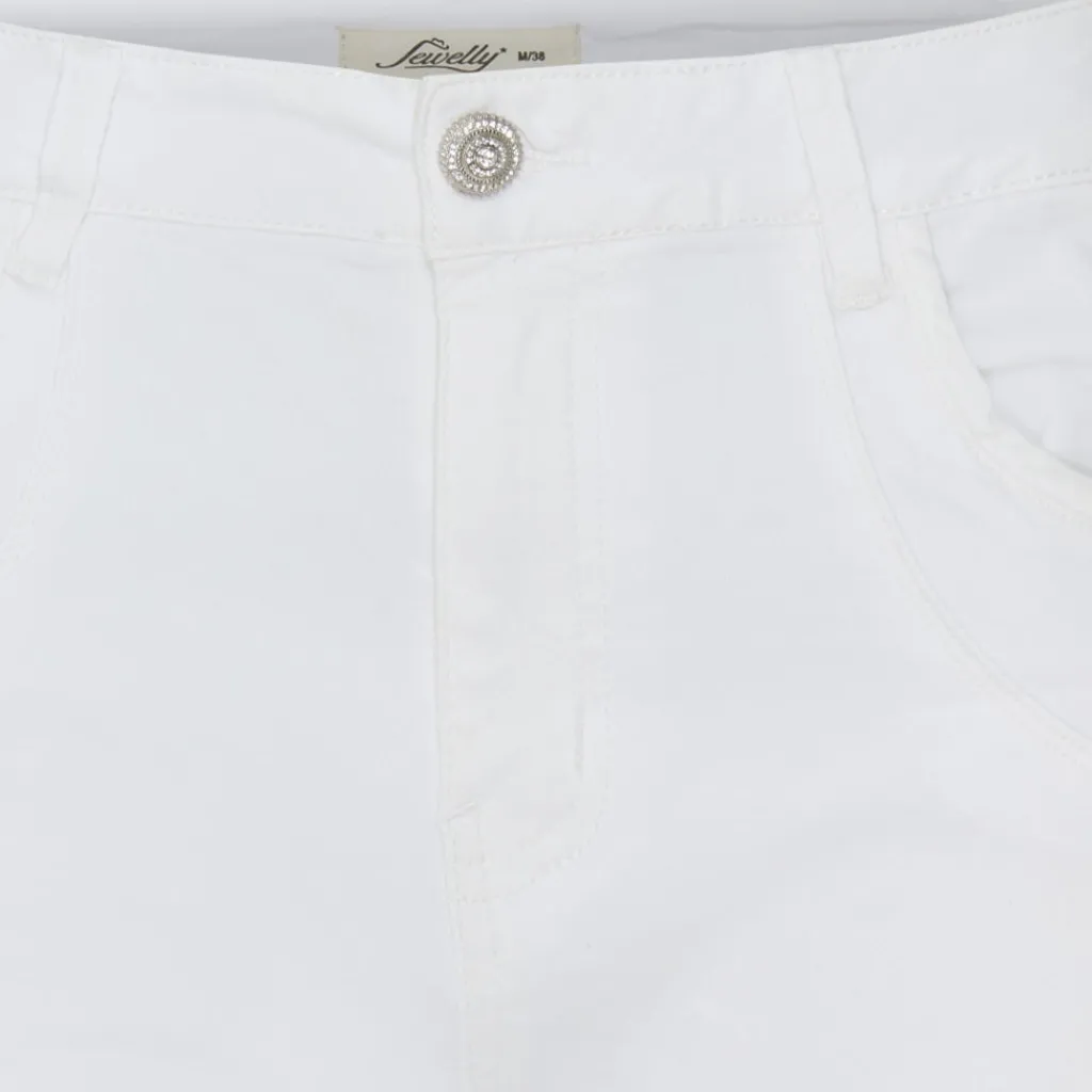 Jewelly dame jeans JW2320-11 - White Online