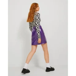 JJXX dame nederdel JXROWE - Purple Pennant Shiny Best