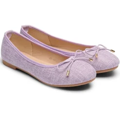 SHOES Joanna dame ballerina sko DS-1A22 - Purple Hot